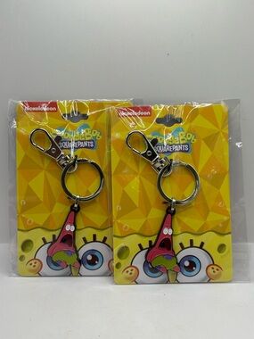 SpongeBob Patrick Star Keychain Lot of 2 Nickelodeon NEW Sealed